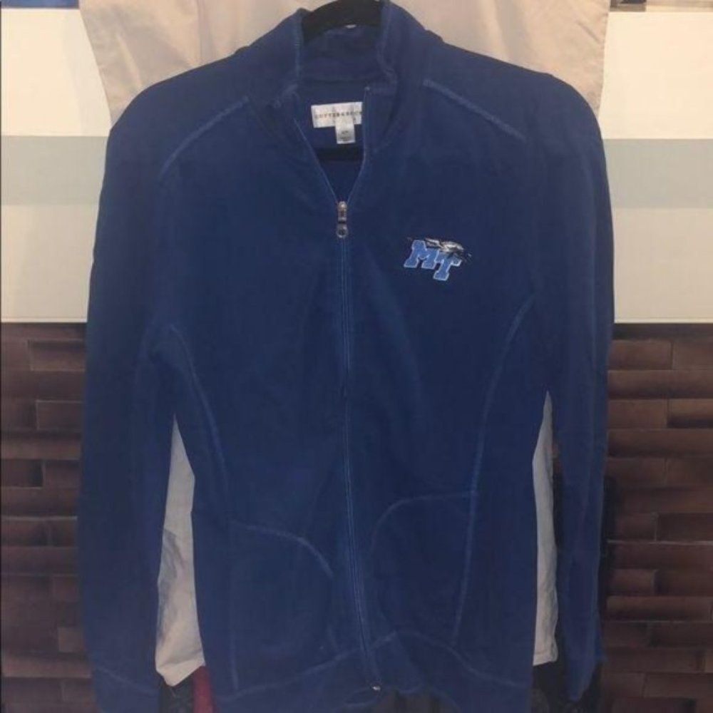 Cutter and Buck Middle Tennessee State University Zipper athletic jacket, sz S/P